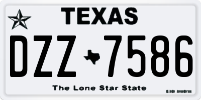 TX license plate DZZ7586