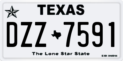 TX license plate DZZ7591