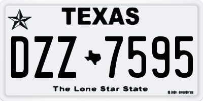 TX license plate DZZ7595