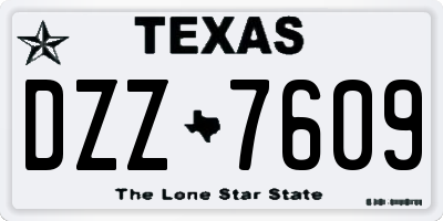 TX license plate DZZ7609