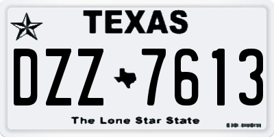 TX license plate DZZ7613