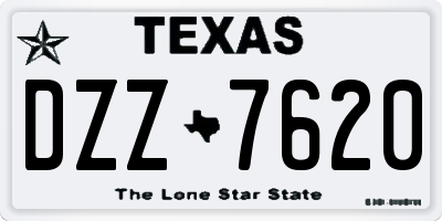 TX license plate DZZ7620