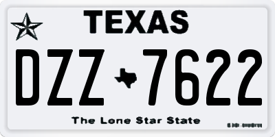 TX license plate DZZ7622