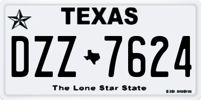 TX license plate DZZ7624