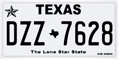 TX license plate DZZ7628