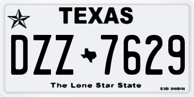 TX license plate DZZ7629