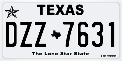 TX license plate DZZ7631