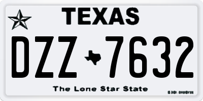 TX license plate DZZ7632