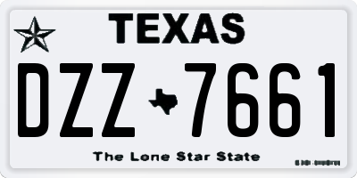 TX license plate DZZ7661