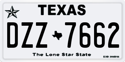 TX license plate DZZ7662