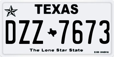 TX license plate DZZ7673