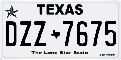 TX license plate DZZ7675
