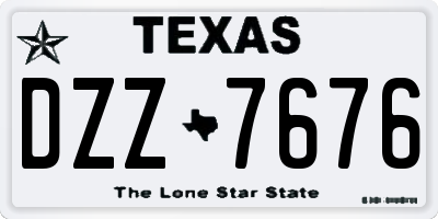 TX license plate DZZ7676