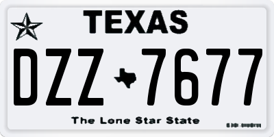 TX license plate DZZ7677