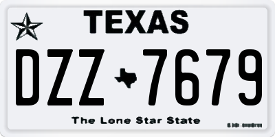 TX license plate DZZ7679
