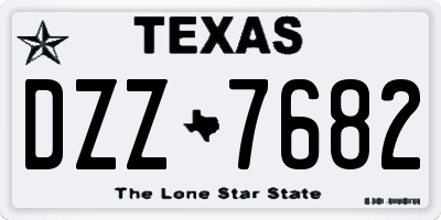 TX license plate DZZ7682