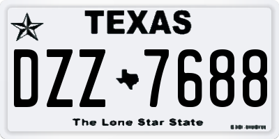 TX license plate DZZ7688