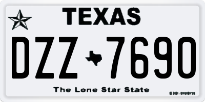 TX license plate DZZ7690