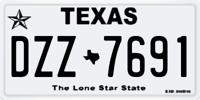 TX license plate DZZ7691