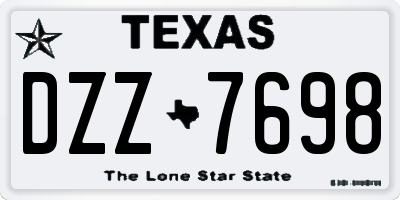 TX license plate DZZ7698