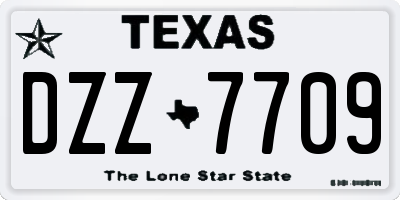 TX license plate DZZ7709