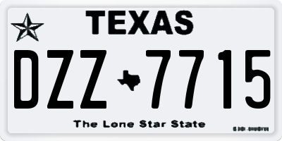 TX license plate DZZ7715