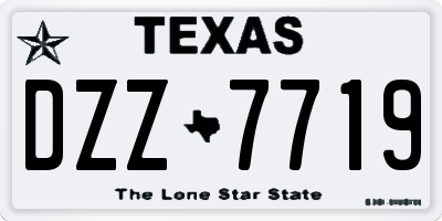 TX license plate DZZ7719