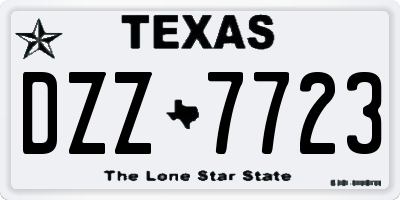 TX license plate DZZ7723