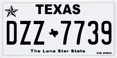 TX license plate DZZ7739