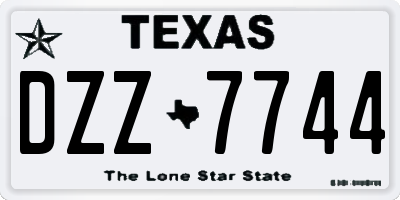 TX license plate DZZ7744