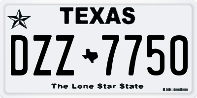 TX license plate DZZ7750