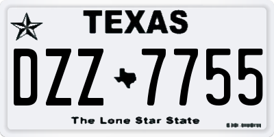 TX license plate DZZ7755