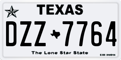 TX license plate DZZ7764