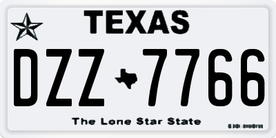 TX license plate DZZ7766