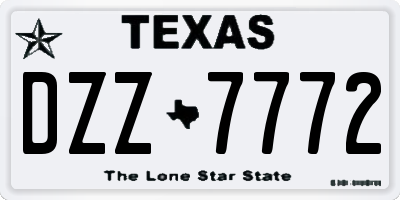 TX license plate DZZ7772