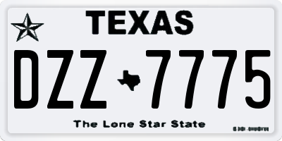 TX license plate DZZ7775