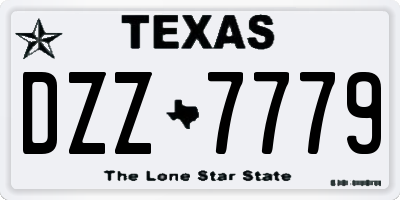 TX license plate DZZ7779