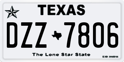 TX license plate DZZ7806