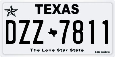 TX license plate DZZ7811