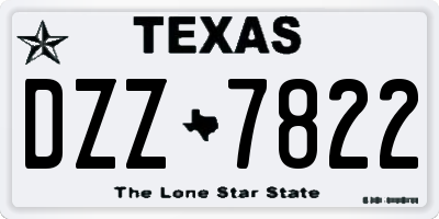 TX license plate DZZ7822