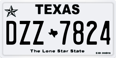 TX license plate DZZ7824