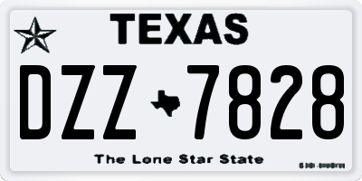 TX license plate DZZ7828