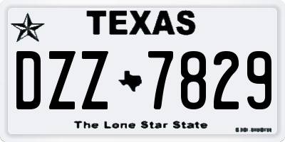 TX license plate DZZ7829