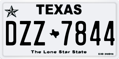 TX license plate DZZ7844