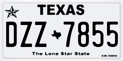 TX license plate DZZ7855