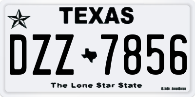 TX license plate DZZ7856