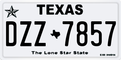 TX license plate DZZ7857