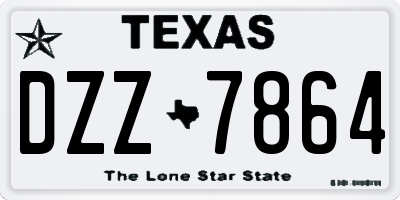 TX license plate DZZ7864