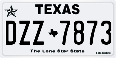 TX license plate DZZ7873