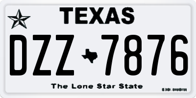 TX license plate DZZ7876